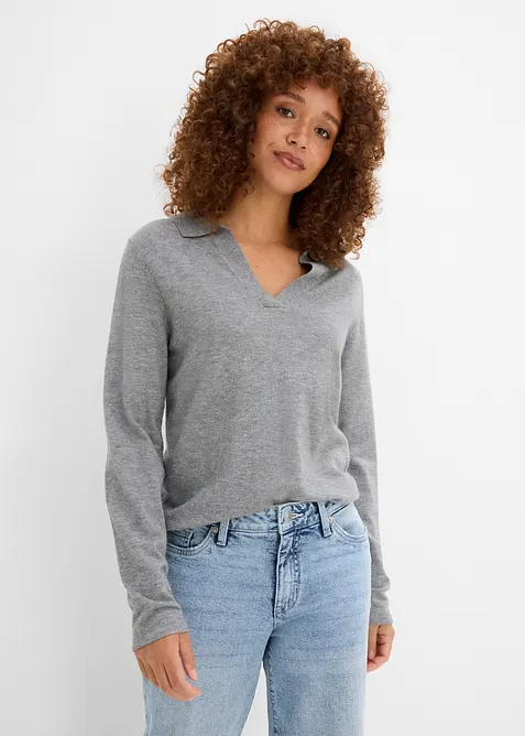 Poloshirt aus feiner Viskose, bonprix