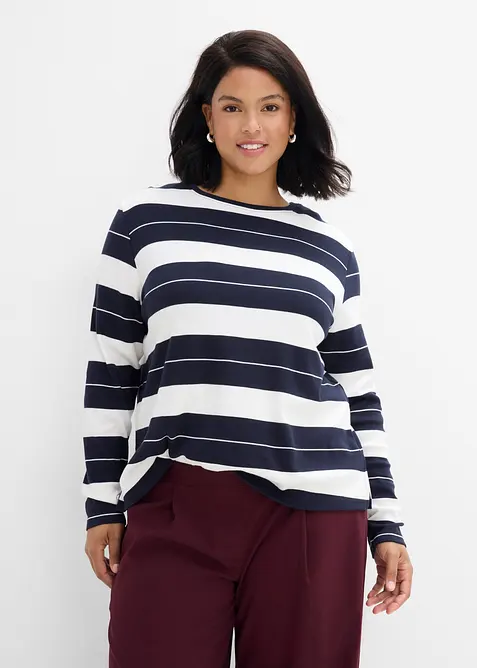 Langarmshirt aus schwerer Baumwolle, bonprix