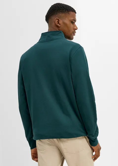 Sweat 100% coton &agrave; col camionneur, bonprix