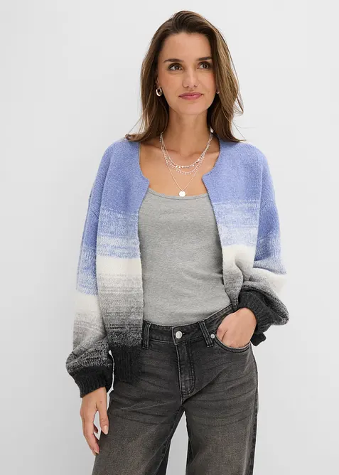 Grobstrickjacke aus weichem Woll-Mix, bonprix