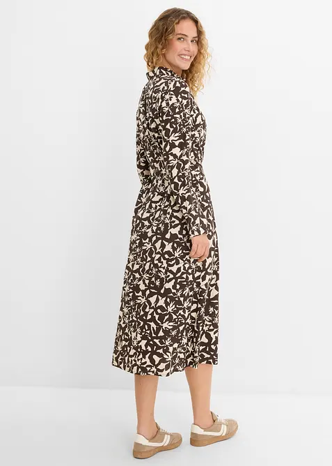Hemdblusenkleid aus flie&szlig;ender Viskose, bonprix