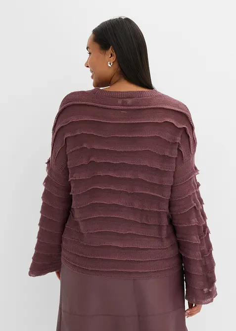 Oversize-Pullover, semi-transparent, bonprix