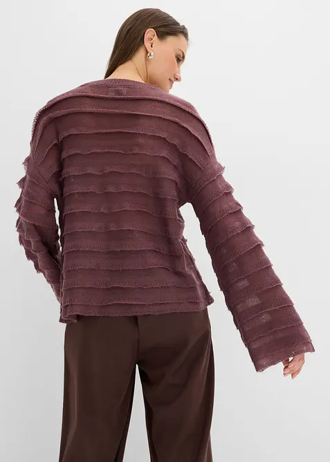 Oversize-Pullover, semi-transparent, bonprix
