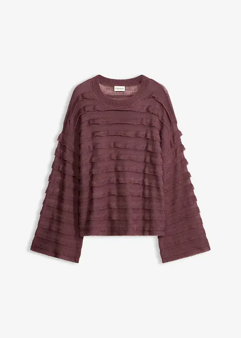 Oversize-Pullover, semi-transparent, bonprix