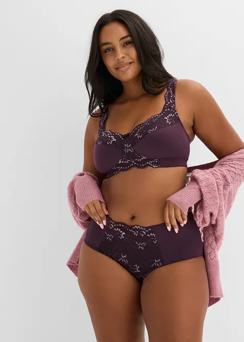 Soutien-gorge grand maintien sans armatures, bretelles rembourr&eacute;es, bonprix