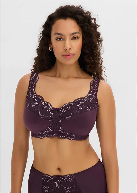 Soutien-gorge grand maintien sans armatures, bretelles rembourr&eacute;es, bonprix