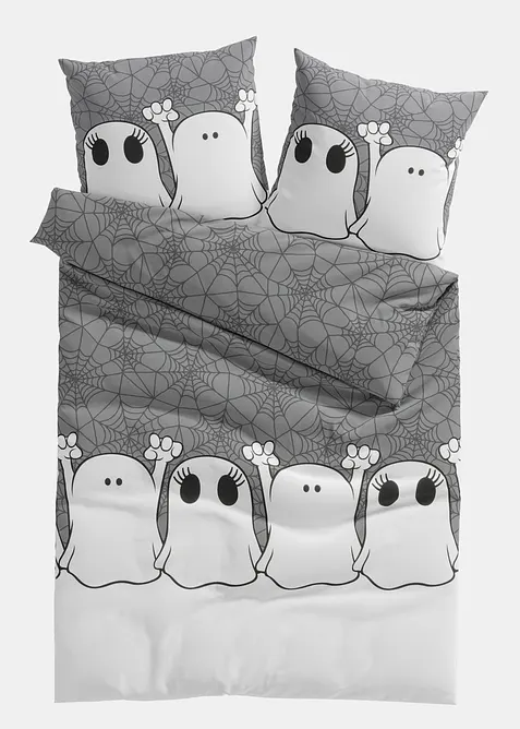 Parure de lit en coton m&eacute;lang&eacute;, bonprix