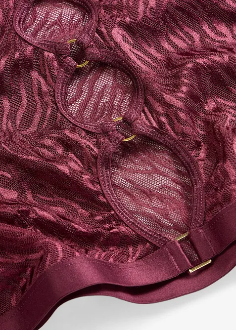 Brassi&egrave;re et slip ouvert avec accessoires dor&eacute;s (ens. 2 pces), bonprix