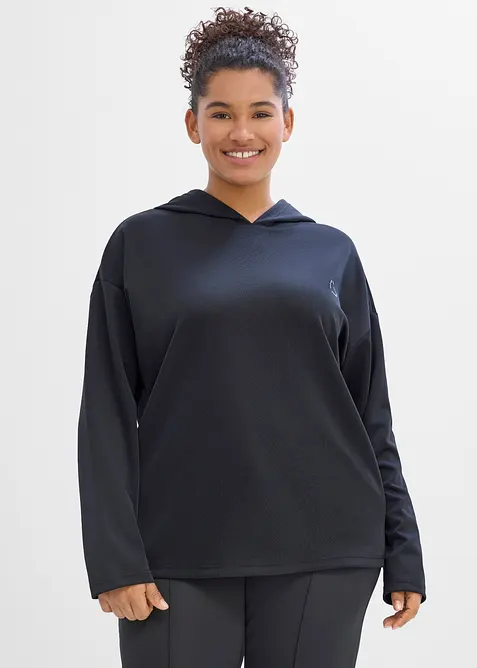 Sweat-shirt &agrave; capuche sportif et oversize, s&eacute;chage rapide, bonprix