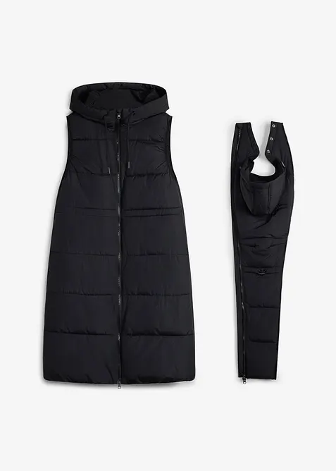 Gilet long sans manches de grossesse avec empi&egrave;cement de portage, bonprix