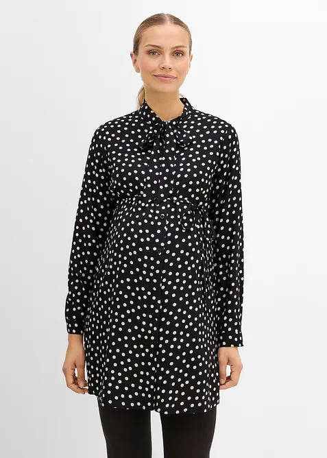 2-in-1 Umstands- und Stillblusenkleid aus flie&szlig;ender Viskose, bonprix