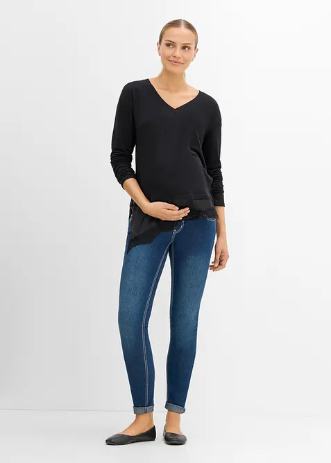 T-shirt de grossesse et d&rsquo;allaitement avec dentelle, bonprix