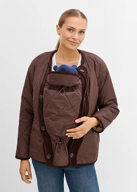Veste de grossesse 4en1 douillette et r&eacute;versible avec empi&egrave;cement de portage, bonprix