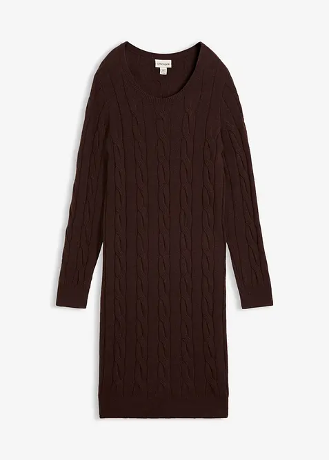 Robe en maille torsad&eacute;e, bonprix