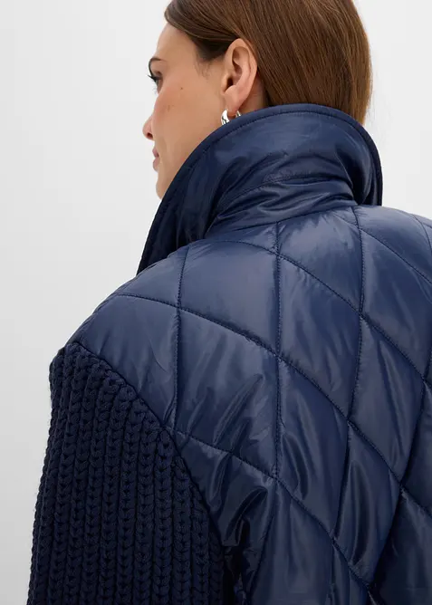 wasserabweisender Stepp-Blouson mit Strick&auml;rmeln, bonprix