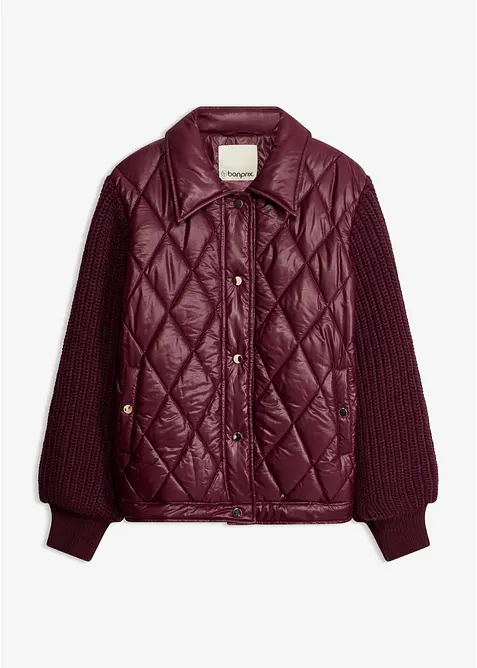 Stepp-Blouson mit Strick&auml;rmeln, bonprix