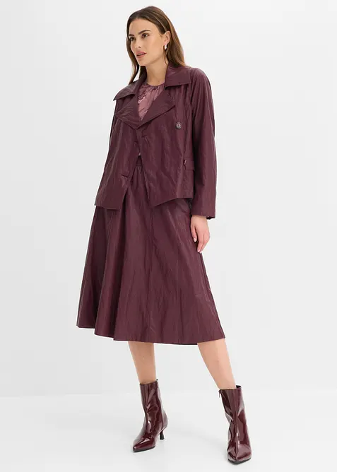 Lederimitat-Jacke in Crinkle-Optik, bonprix