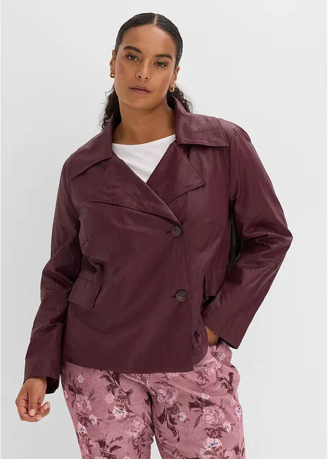 Lederimitat-Jacke in Crinkle-Optik, bonprix