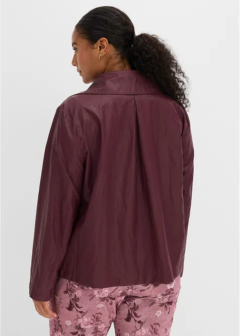Lederimitat-Jacke in Crinkle-Optik, bonprix