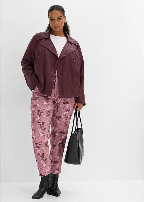 Lederimitat-Jacke in Crinkle-Optik, bonprix