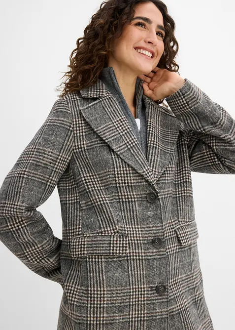 Manteau &agrave; carreaux, bonprix