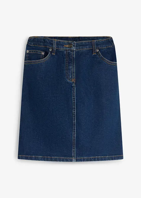 Jeansrock aus elastischem Baumwoll-Mix Mid Waist, bonprix