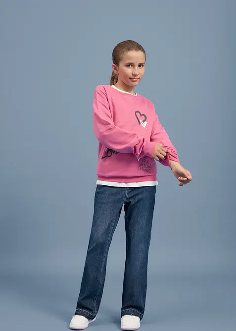 Jean flare taille mi-haute, bonprix