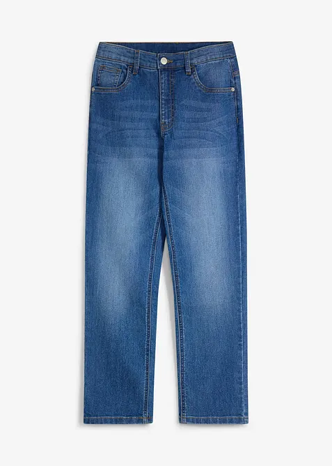 Regular-Fit-Stretchjeans mit verstellbarem Bund, Straight, bonprix