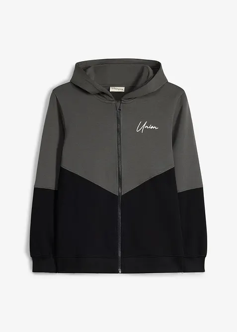 Sweat zipp&eacute; en coton doux, bonprix