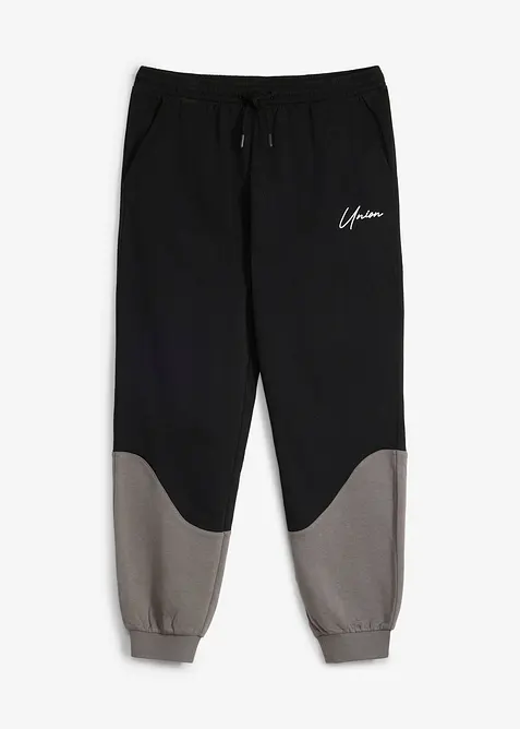 Pantalon de jogging en coton doux, d&eacute;tails contrastants, bonprix