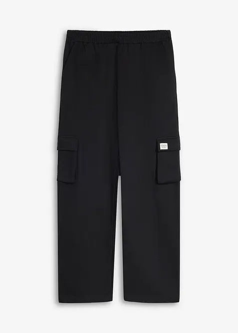 Cargo-Jogginghose aus weicher Bio Baumwolle in Loose Fit, bonprix