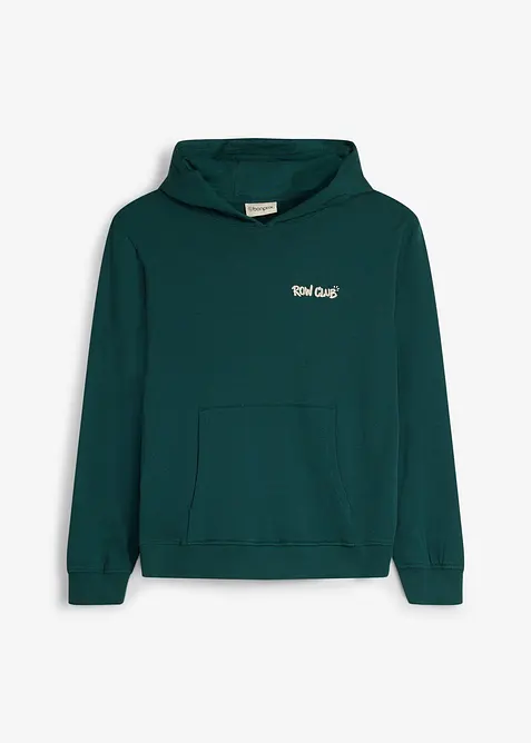 Hoodie aus weicher Bio Baumwolle mit gro&szlig;em R&uuml;ckendruck, bonprix