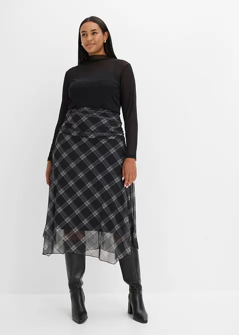 Jersey-Rock aus feinem Mesh, bonprix