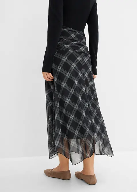 Jupe en jersey et mesh fin, bonprix