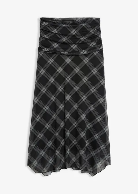 Jupe en jersey et mesh fin, bonprix