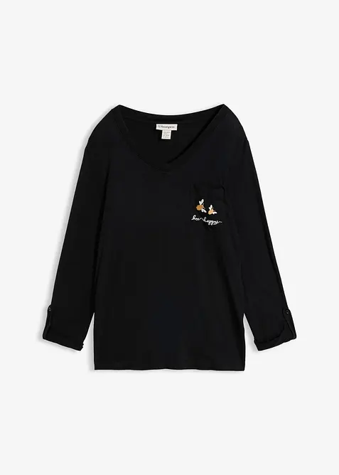 Langarmshirt aus softer Viskose, bonprix