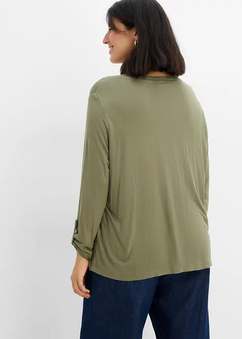 T-shirt manches longues doux, bonprix
