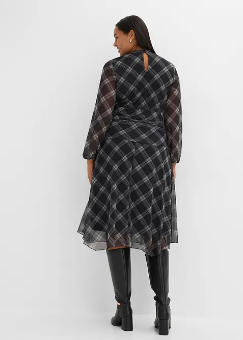 Jerseykleid aus feinem Mesh, bonprix