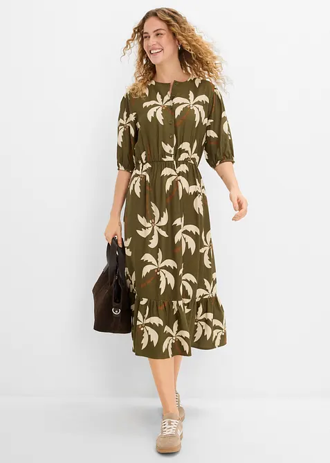 Midikleid aus softer Viskose, bonprix