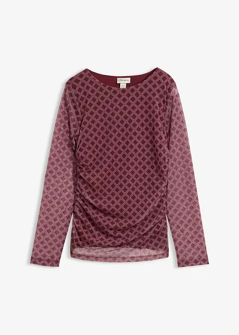 Langarmshirt aus feinem Mesh, bonprix