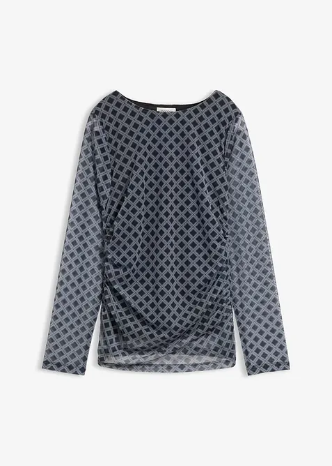 Langarmshirt aus feinem Mesh, bonprix