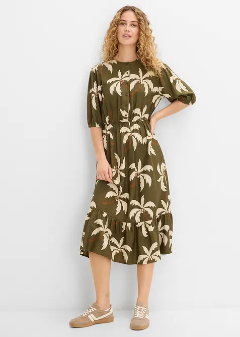 Midikleid aus softer Viskose, bonprix