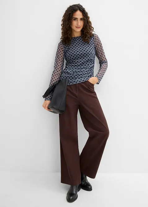 Langarmshirt aus feinem Mesh, bonprix