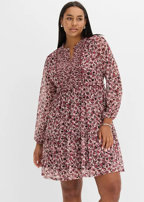 Robe en jersey et mesh fin, bonprix