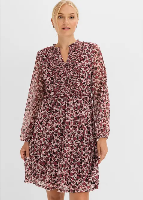 Jerseykleid aus feinem Mesh, bonprix