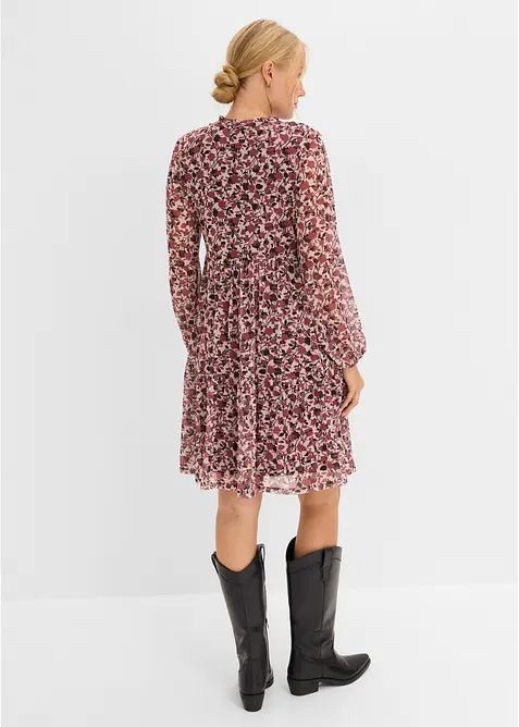 Jerseykleid aus feinem Mesh, bonprix