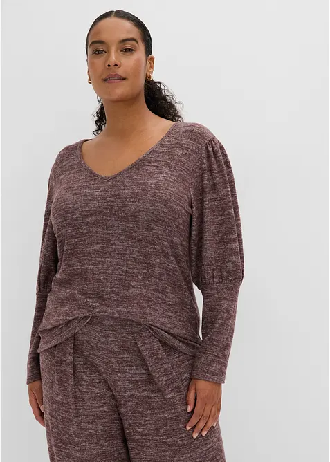 T-shirt doux &agrave; manches longues, bonprix