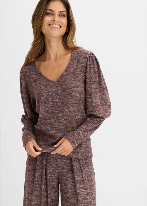 T-shirt doux &agrave; manches longues, bonprix
