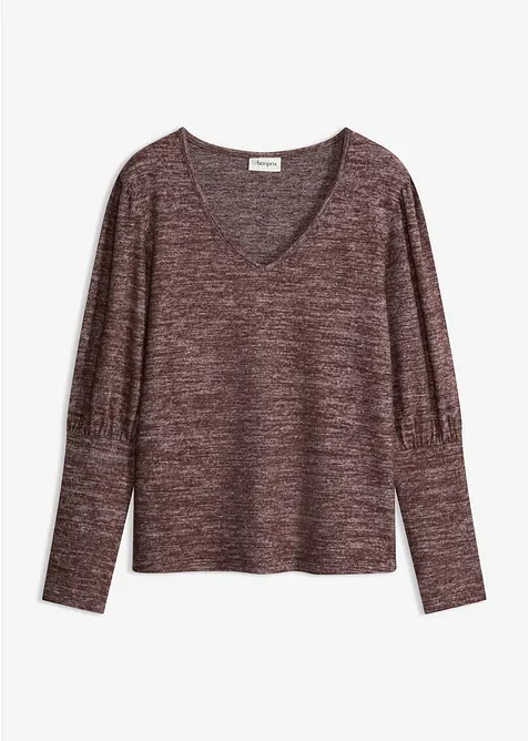 T-shirt doux &agrave; manches longues, bonprix