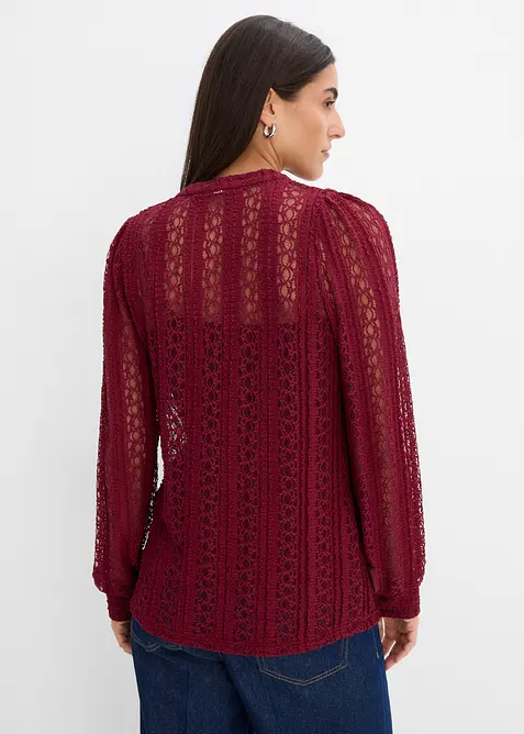 Blouse en jersey avec d&eacute;bardeur (ens. 2&nbsp;pces), bonprix